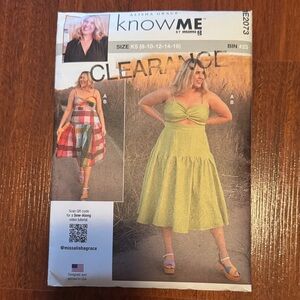 2/$15 Knowme ME2073 Sewing Pattern 8-16